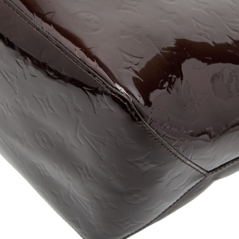 Louis Vuitton Bag Amarante Purple Vernis Tote Bellevue Patent Shoulder Leather - Picture 6 of 9